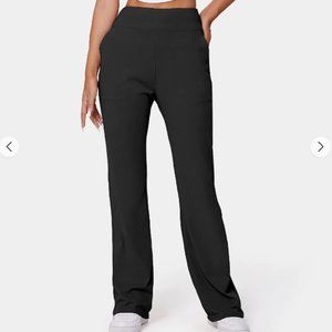 Halara High Waisted Side Pocket Plain Flare Leggings